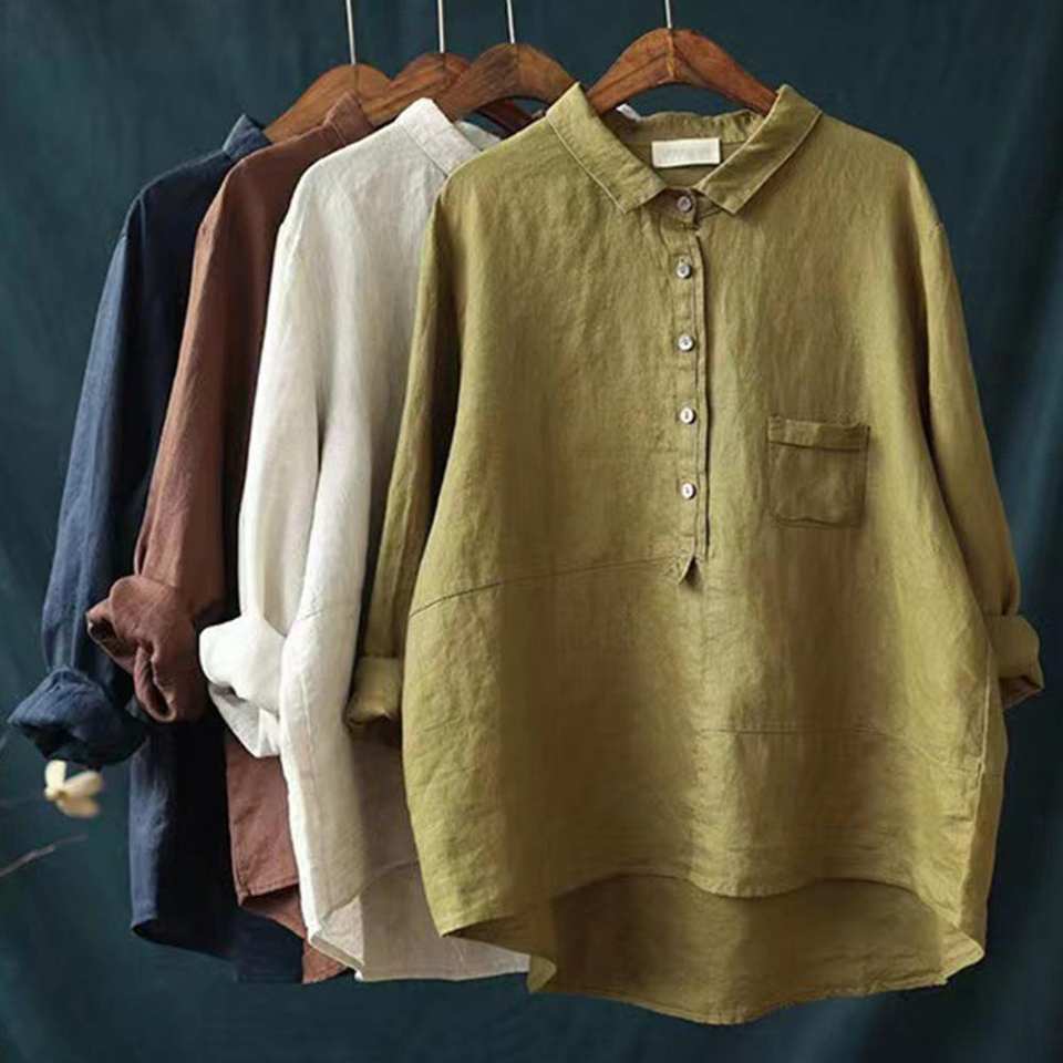 Fashion Canberra I Kiona Long Sleeve and Front Pocket Shirt with Buttons