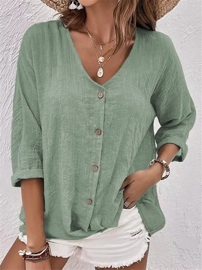 Fashion Canberra I Kiana Loose V-Neck Shirt