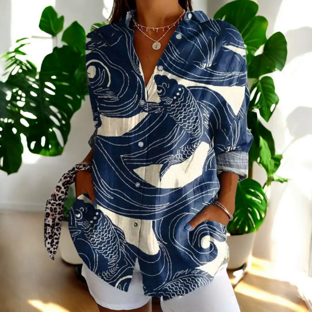 Fashion Canberra I Elmira Long Sleeve Button Up Vintage Floral Shirt