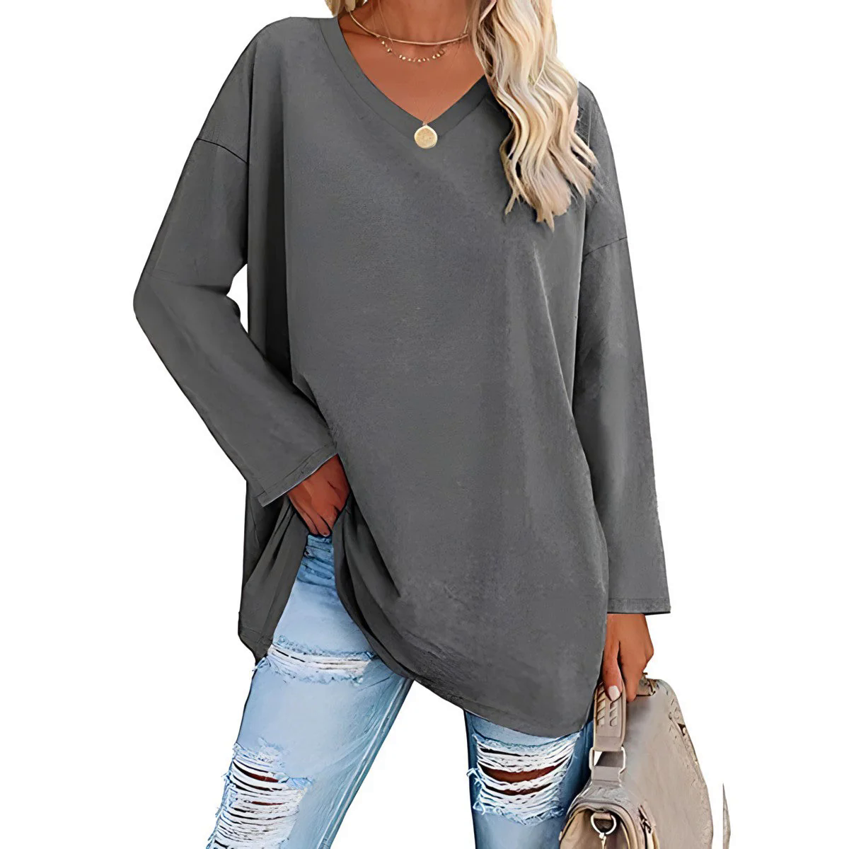 Fashion Canberra I Alysée Relaxed V-Neck Sweater