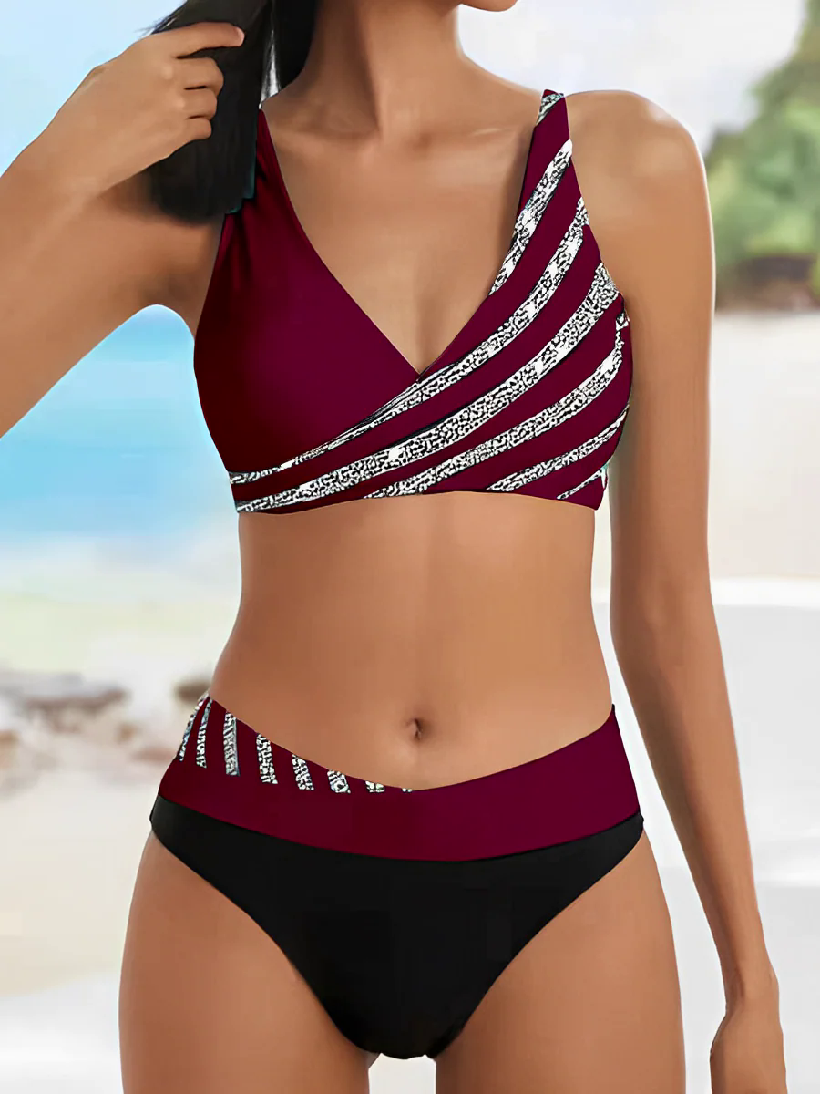Fashion Canberra I Dalila Vibrant Striped Bikini Set