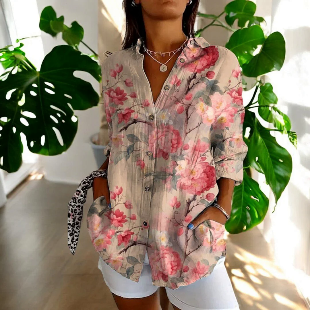 Fashion Canberra I Elmira Long Sleeve Button Up Vintage Floral Shirt